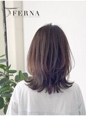 【大人可愛いミディアムレイヤー】