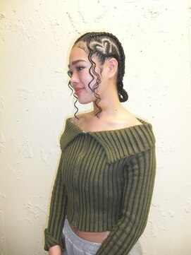 ヘアサロン エフ 渋谷(F) デザインコーンロウ