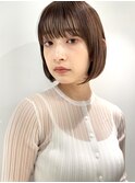 大人ボブ/マロンベージュ/簡単スタイリング/ボブ
