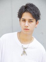 シティ(CITY) フェザーパーマブルーブラックサーフカールスパイキーショート