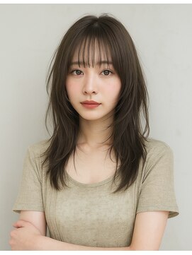 ゲイン(Gain) 艶カット×白髪ぼかし×艶ベージュ