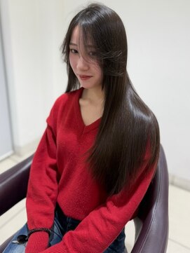 キートス 高知店(kiitos) 顔周りカット+髪質改善ストレート