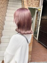 テトラ バイ ネオリーブ 横浜西口店(tetra by neolive) ピンクベージュ ケアブリーチ2回 ハイトーン ボブ横浜★