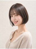 大人可愛い透け感コンパクトボブ