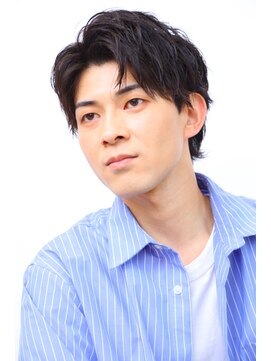 ルシードスタイルソレイユ(LUCIDO STYLE SOLEIL) ビジネスメンズショートリクルート七三かき上げヘアツーブロック
