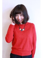 ヘアースペースシャルム (HAIR SPACE Charme)&nbsp;【Ｃｈａｒｍｅ】　ラフな可愛さ♪　ワンカール ミルクティ ボブ