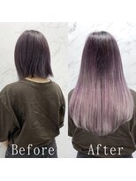 ARビューティー ギンザ(AR Beauty Ginza)&nbsp;ラベンダーカラー#シールエクステ#ピンクグラデーション#銀座