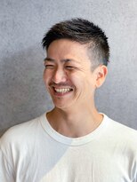 フジヤマバーバーショップ アジト(FUJIYAMA BARBER SHOP ajito)&nbsp;バーバーカット黒髪アップバングストリート【藤本ユースケ】0903