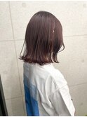 【Anli☆岩瀬萌】切りっぱなしボブ 外ハネ チェリーブラウン