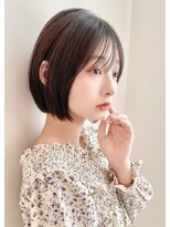 ルエ(rue) 30代40代50代◎ウルフレイヤーカット黒髪前下がりショートボブ