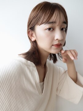 バイオレット ナゴヤ(Violet Nagoya) 鎖骨ボブ ぱっつん シースルーバング 鎖骨ミディアム