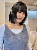 暗めカラー×顔周り