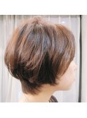ひし形マッシュショートボブ/丸みショート/くびれショート/元町/