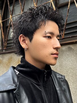 エルマーク 梅田中津(L-MARK) スパイキーショートザクザクショートアップバングツーブロック