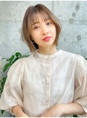 切りっぱなしボブ×ニュアンスカラー外ハネボブ[仙台]