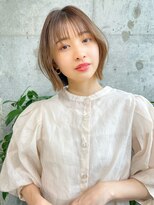 ハローバイシー 仙台(Hello by Sea)&nbsp;切りっぱなしボブ×ニュアンスカラー外ハネボブ[仙台]