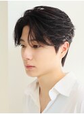 韓国ヘアカルマパーマ韓国マッシュセンターパート黒髪