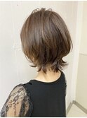 シースルーネオウルフ×ハイライトボブウルフ　ウルフカット