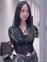 アース コアフュールボーテ みどり店(EARTH coiffure beaute)&nbsp;オリーブカラー_ダークトーン_ダブルカラー_レイヤーカット