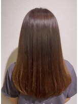 サルファ ヘアデザイン 名古屋 丸の内(S.ALPHA HAIR DESIGN)&nbsp;小顔ストレートロングストレートパーマオリーブベージュ韓国ボブ