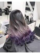 アライブ キチジョウジ(ALIVE Kichijoji) 【ALIVE】グレージュ×パープルバレイヤージュカラー