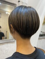 シンミシエル 京都北野白梅町(shinmiciel) ナチュラルショート前髪ありイメチェン30代40代50代60代ショート