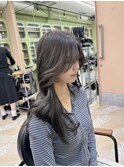 ブリーチなしカラー／髪質改善/ミルクティーベージュ/小顔へア