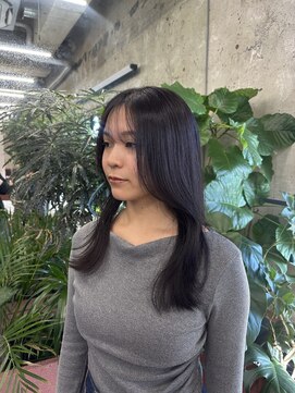 キャラハーフ 池袋東口店(KYARA HALF) ダークブラウン/くびれレイヤー/レイヤーカット/透明感カラー