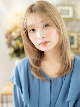 カバーヘア ブリス 北浦和(COVER HAIR bliss) 韓国風シャギーハイトーンカラー小顔セミディc7北浦和10代20代