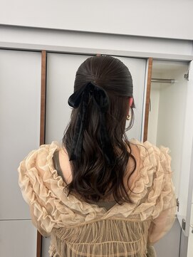 ローレンアオ(LOREN AO) 【LOREN AO】ハーフアップ/ヘアアレンジ/オリーブベージュ