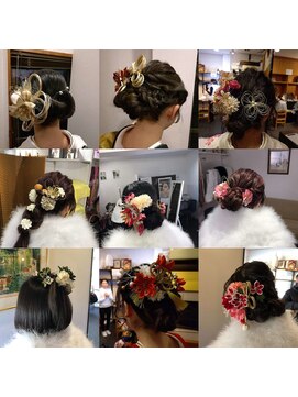 やひろ呉服店 京都桂 成人式ヘアセット着付け