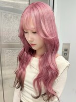 ノラ ウメダ(NORA UMEDA)&nbsp;【chiaki】whitepink裾カラーハイトーンホワイトピンク