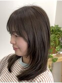 レイヤーカット　オリーブ　グレー　髪質改善　カラー