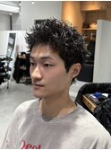 フェザーパーマ/センターパート/シャドウパーマ/眉毛