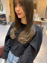アーダーヘアサロン 武生店(ADER HAIR SALON)&nbsp;重め顔まわりレイヤーオリーブベージュ