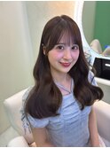 【front】小顔見えお顔周りカット×韓国風スタイル