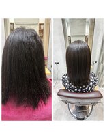 高難易度縮毛矯正&nbsp;振り向きたくなる女らしさに仕上がる縮毛矯正/栄美容室縮毛矯正