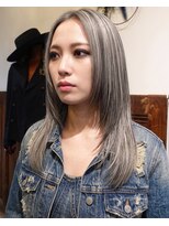 グッドフェローズ キタホリエ(GoodFellas kitahorie)&nbsp;透け感抜群のハイトーンレイヤーロングブリーチデザインカラー