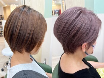 カロ プロデュース バイ ローブ(caro produce by L'aube)の写真/【女性stylist ONLY★香椎駅徒歩1分】白髪ぼかし・明るめカラークーポン☆ルーカラー、イルミナカラー