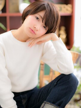 カバーヘア ブリス 上尾西口店(COVER HAIR bliss) ■好感前下が＆斜めパングマッシュショート15★上尾30代40代50代