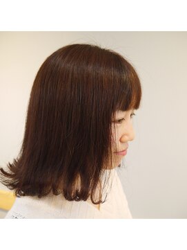 シェアサロン ちょきちょき 外ハネピンクブラウンカラー♪