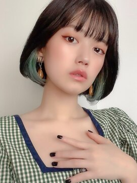 ロンド ブランシュ 錦糸町北口(Lond blanche) イヤリングカラーが映える！暗髪ボブ【畠中ケント】