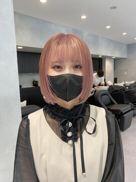 ペレ 栄店(PELE) フェイスレイヤーボブ×ピンクラベンダー☆