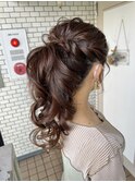 ポニーテール ヘアアレンジ お呼ばれヘア
