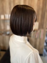 アルム(hair salon Alum) ツヤ感ボブ　切りっぱなしボブ　丸みボブスタイル