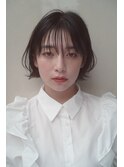 イヤリングカラー　ボブ　大人かわいい　フェザーバング