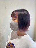 デザインカラー×外はねボブ