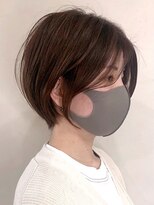 トレヘアー 京都 烏丸(tRe hair)&nbsp;ミニウルフ　ショート/ハイライトカラー　ホワイトベージュ