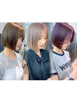 ブリーチなしで透明感溢れるくすみカラー、染めるほどに潤う髪質改善イノアカラー。驚きの艶髪に[横浜]