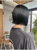 切りっぱなしパツッとボブ